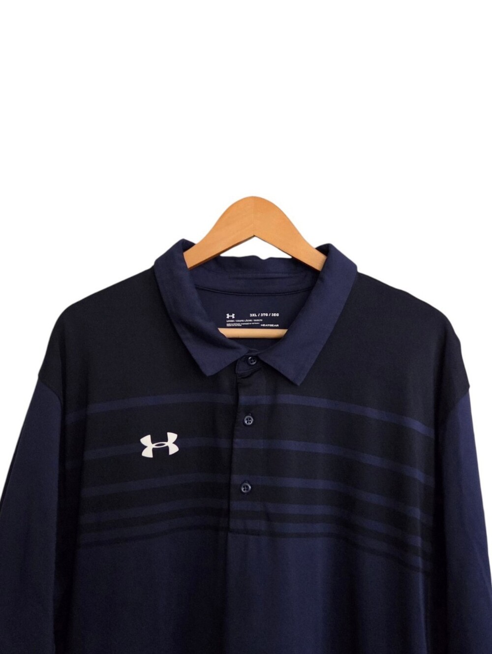 Under Armour Performance Lose Heat Gear Golf Polo Shirt Blue Men's Size 3XL - Picture 3 of 6